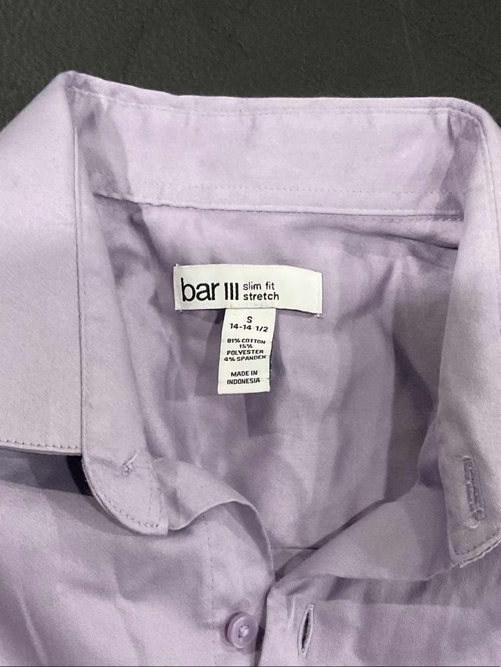 Bar III Men's Light Lavender Slim Dress Shirt - Picture 2 of 2